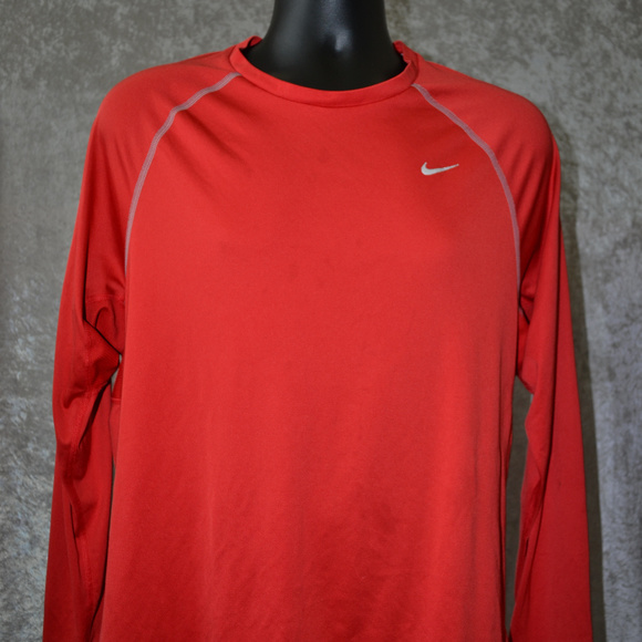 NIKE FITDRY ATHLETIC FITNESS SHIRT - Picture 1 of 8